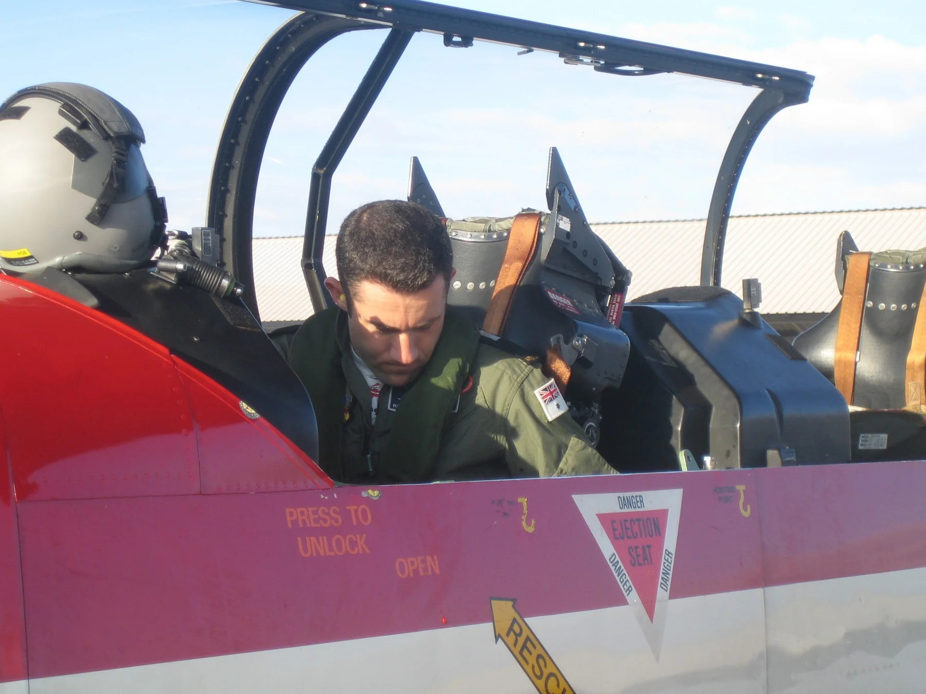 Danger Close Aviation founder preparing in a PC-9 cockpit
